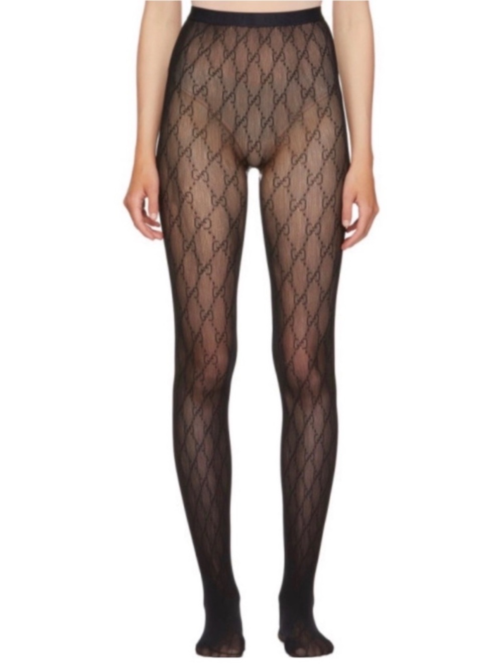 Gucci Interlocking GG Tights Black Color OS